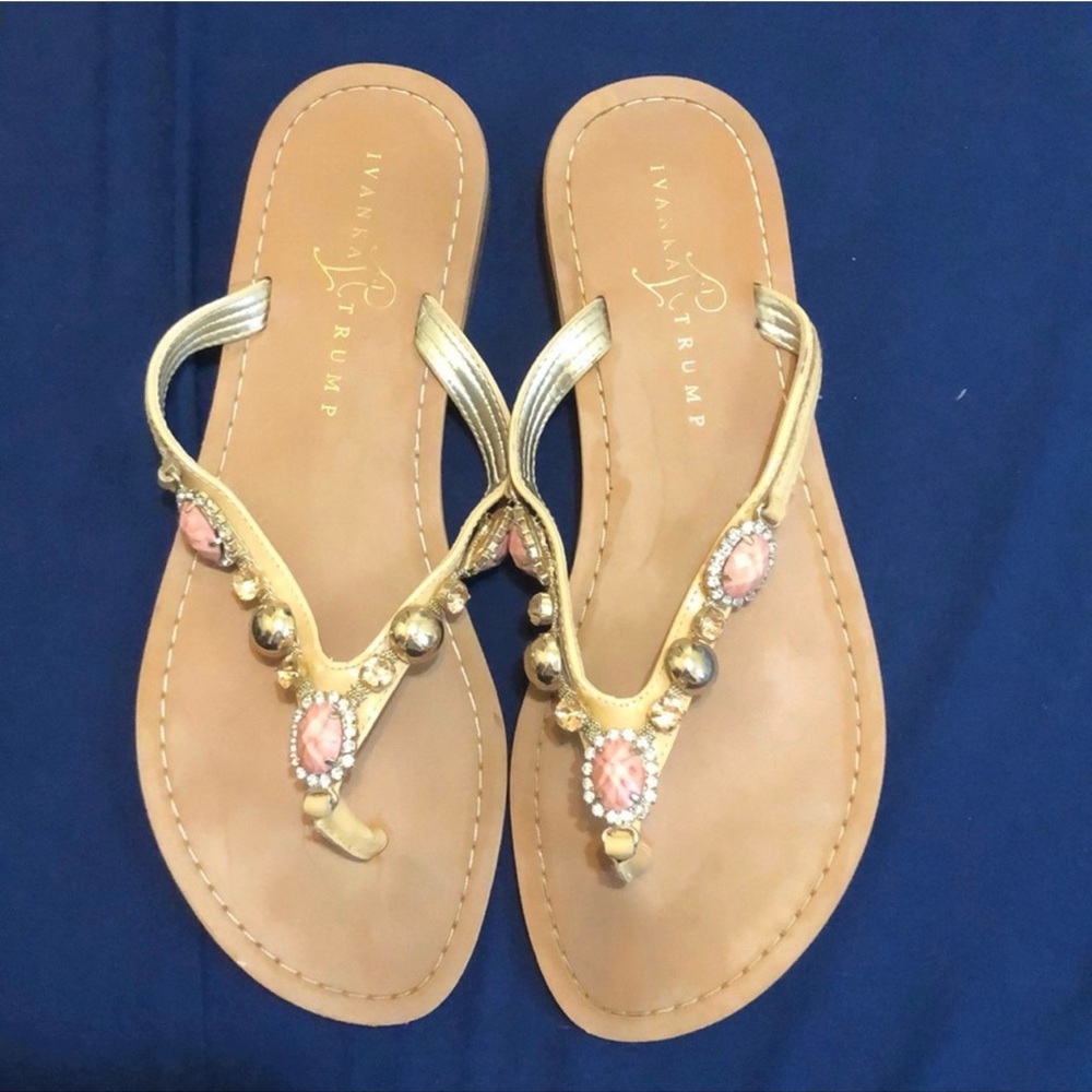 Ivanka Trump Sandals pretty stones size 9. Gently worn